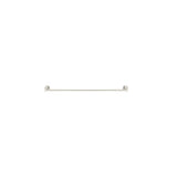 Round Single Towel Rail 600mm - Brushed Nickel