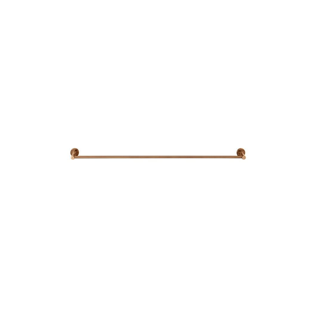 Round Single Towel Rail 600mm - Lustre Bronze