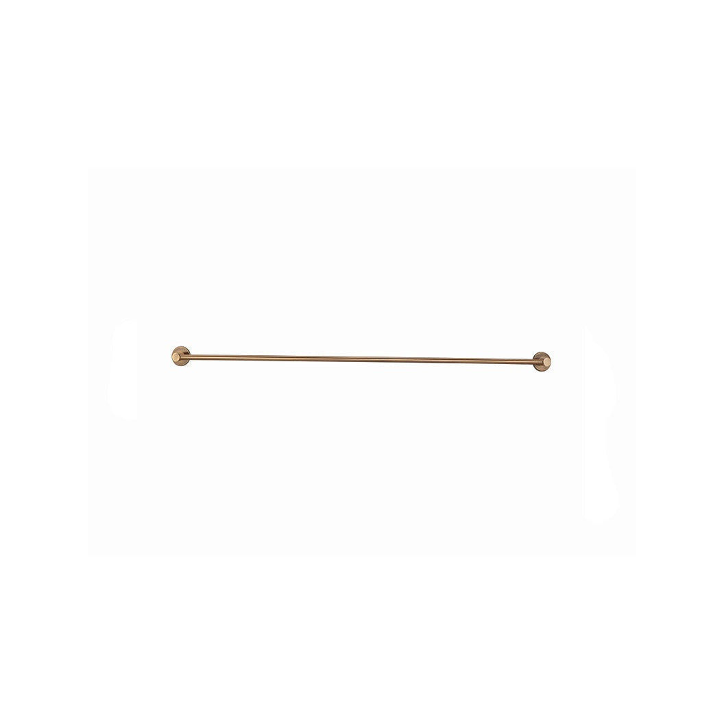 Round Single Towel Rail 600mm - Lustre Bronze