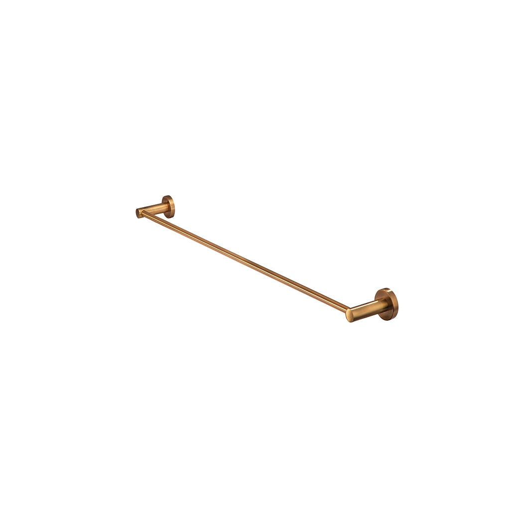 Round Single Towel Rail 600mm - Lustre Bronze
