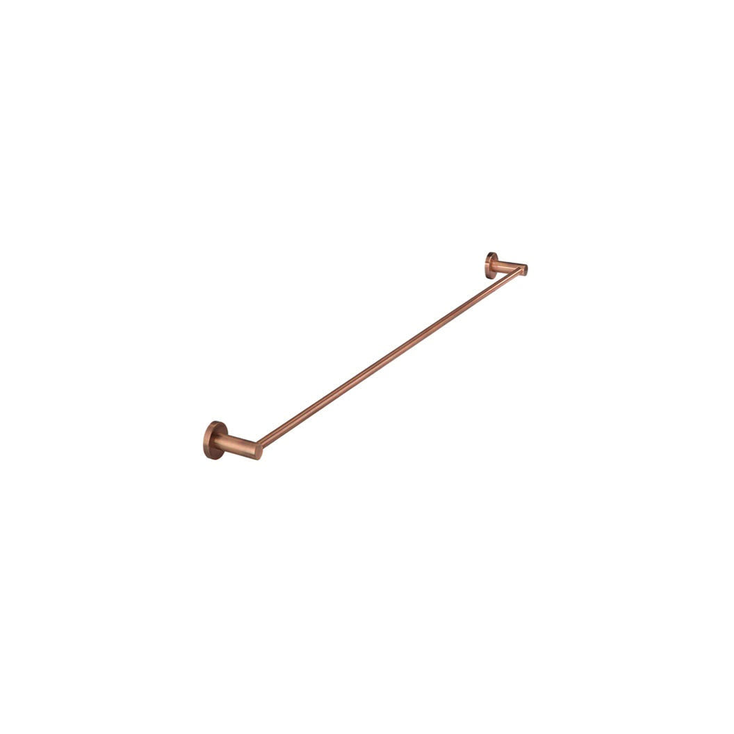 Round Single Towel Rail 600mm - Lustre Bronze