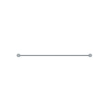 Round Single Towel Rail 900mm - front view, bathroom accessory (9 of 38)