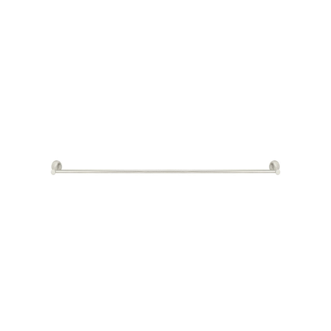 Round Single Towel Rail 900mm - Brushed Nickel