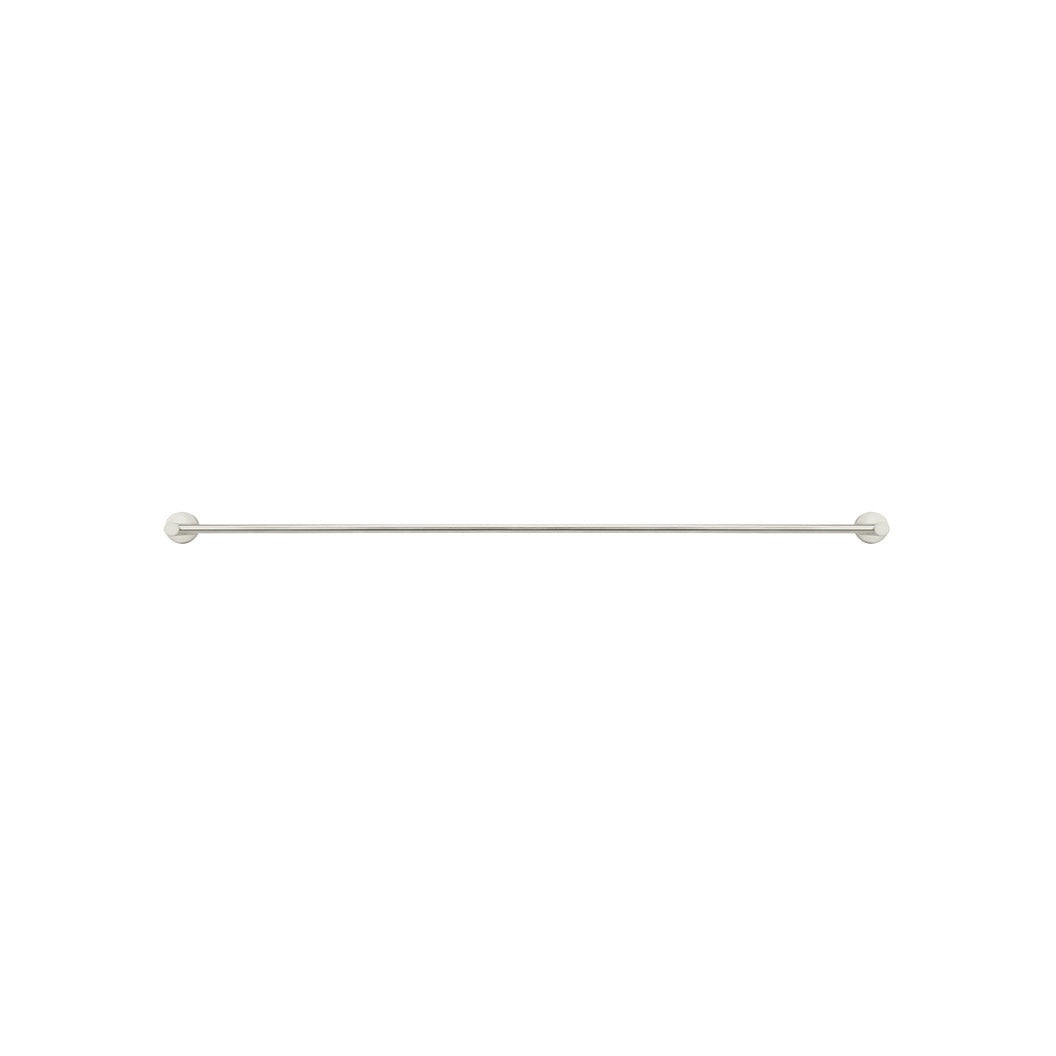 Round Single Towel Rail 900mm - Brushed Nickel