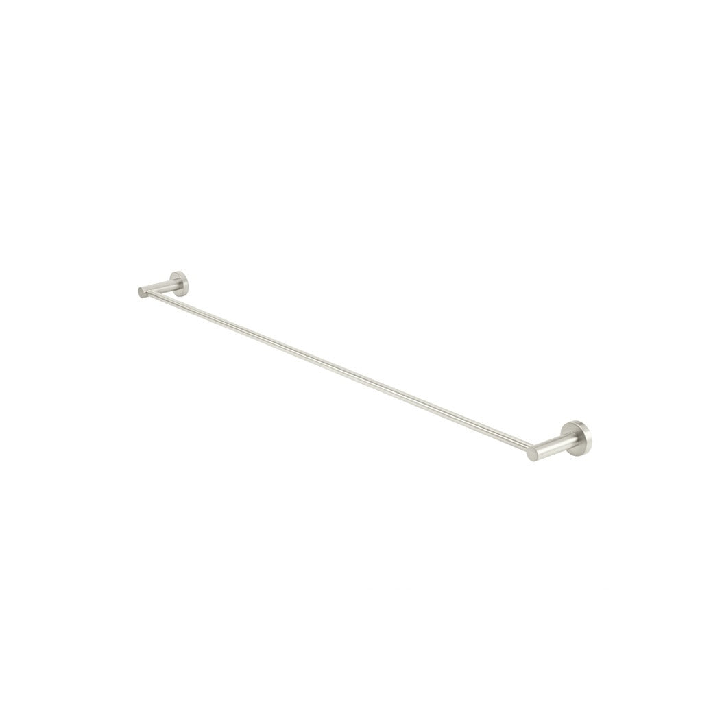 Round Single Towel Rail 900mm - Brushed Nickel