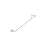 Round Single Towel Rail 900mm in Brushed Nickel - finish and profile close-up