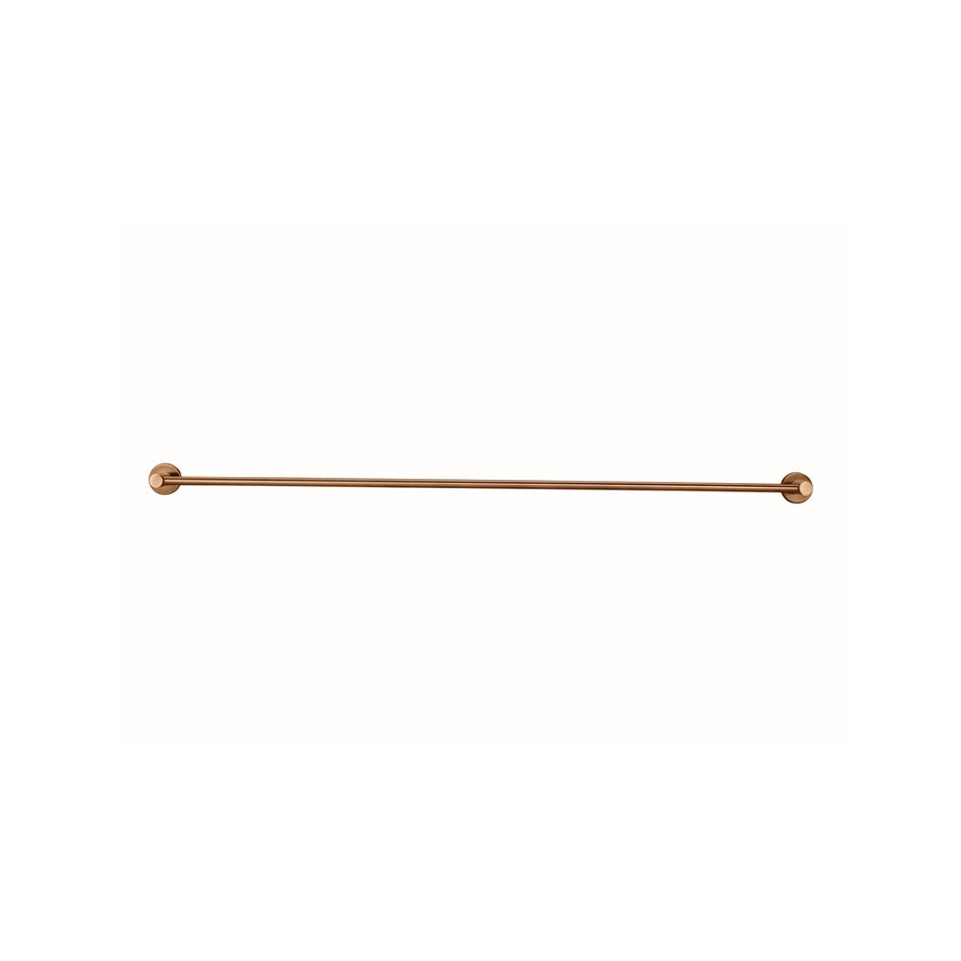 Round Single Towel Rail 900mm - Lustre Bronze