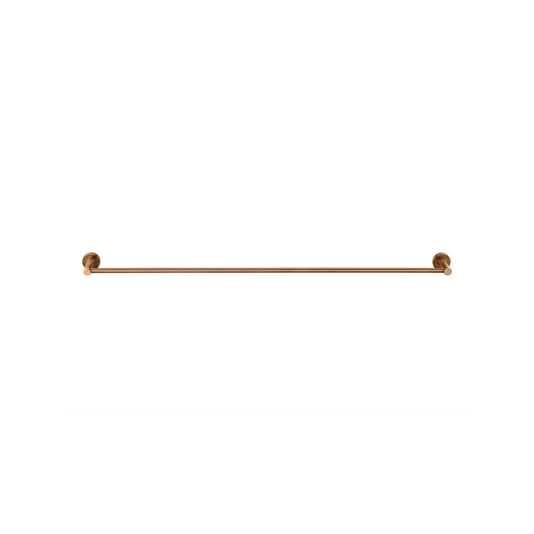 Round Single Towel Rail 900mm - Lustre Bronze