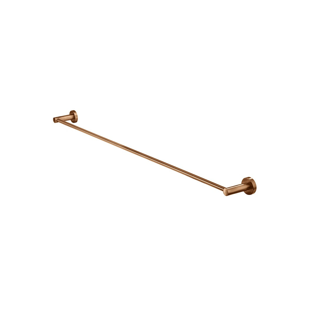 Round Single Towel Rail 900mm - Lustre Bronze