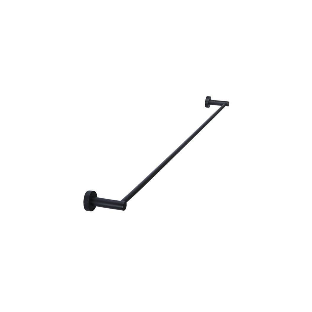 Round Single Towel Rail 900mm - Matte Black
