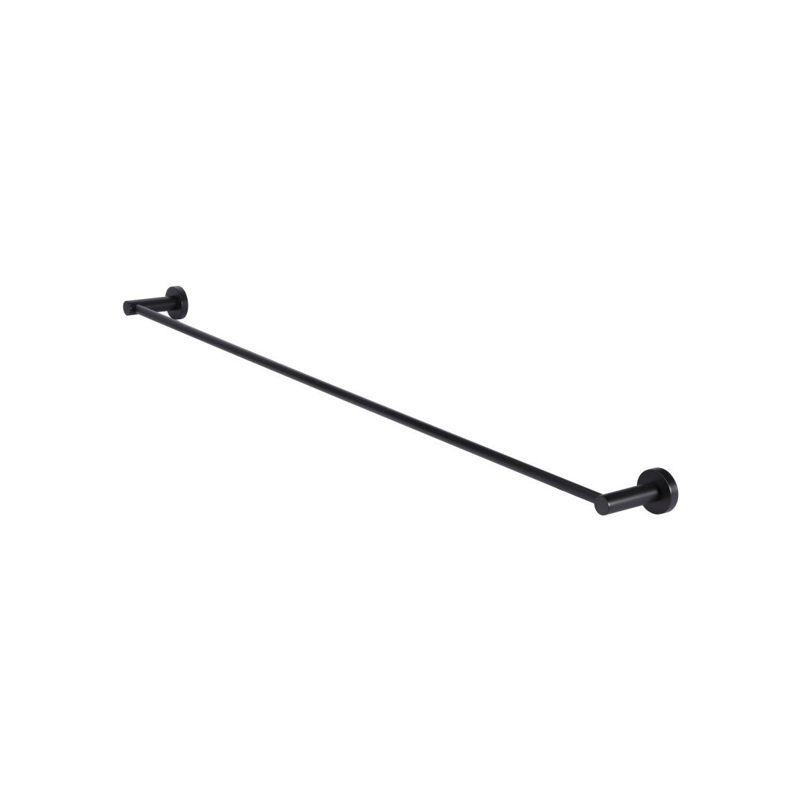 Round Single Towel Rail 900mm - Matte Black