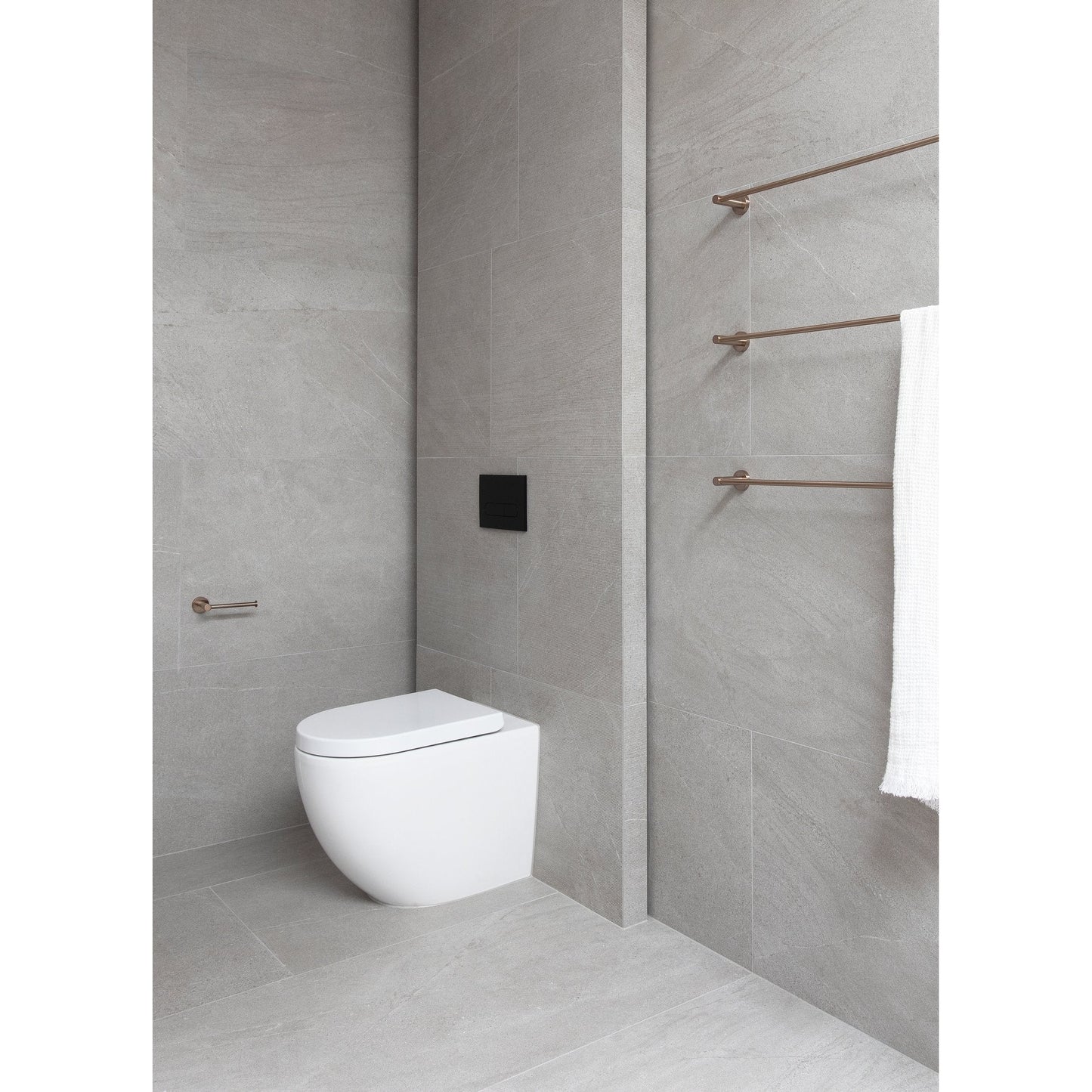 Round Toilet Roll Holder - Champagne