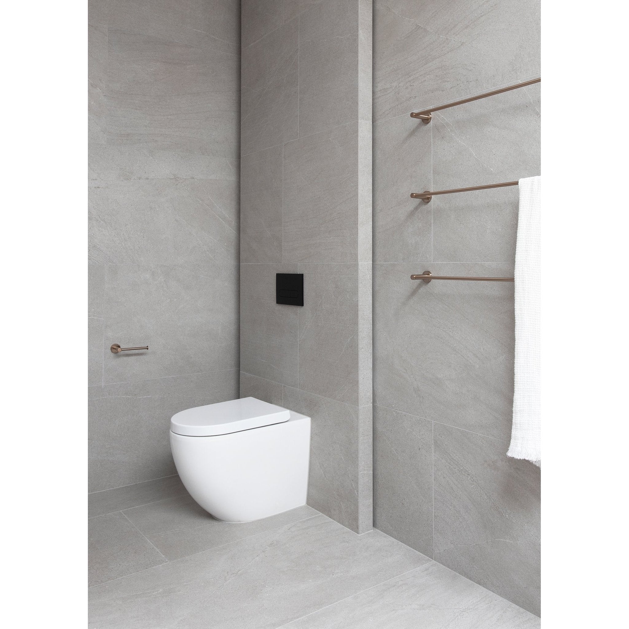 Round Toilet Roll Holder - Champagne