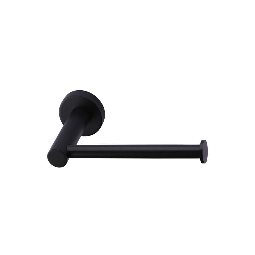 Round Toilet Roll Holder - Matte Black