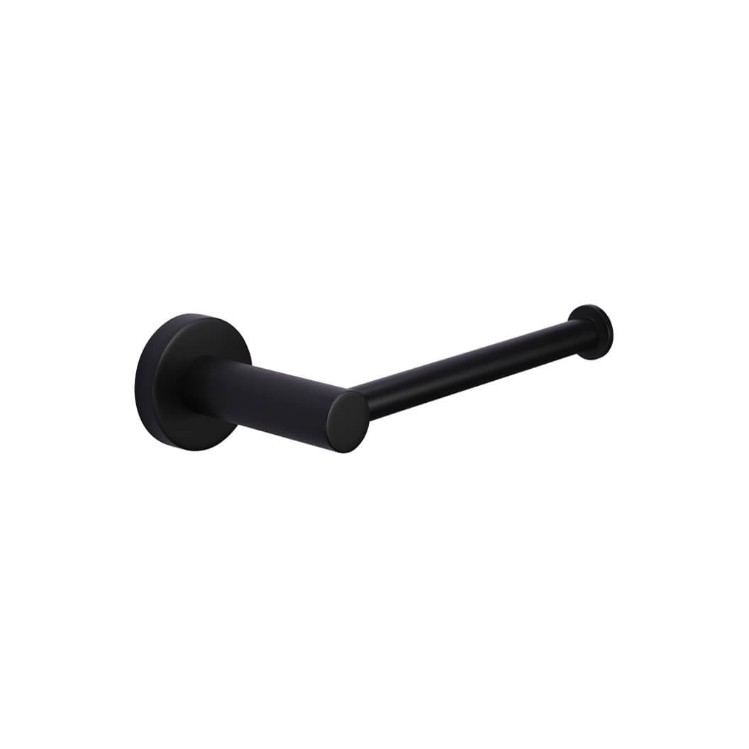 Round Toilet Roll Holder - Matte Black