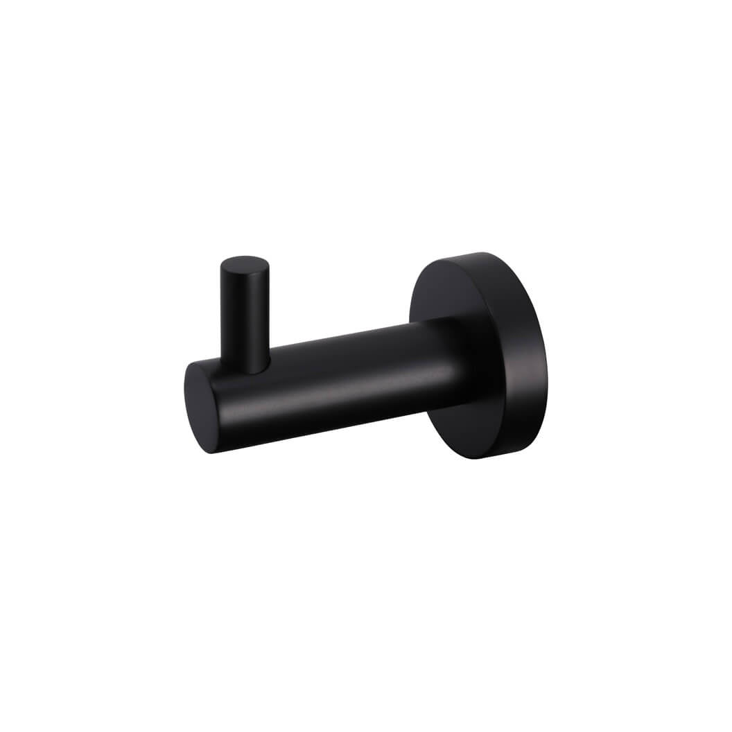 Round Robe Hook - front view, bathroom accessory by Meir