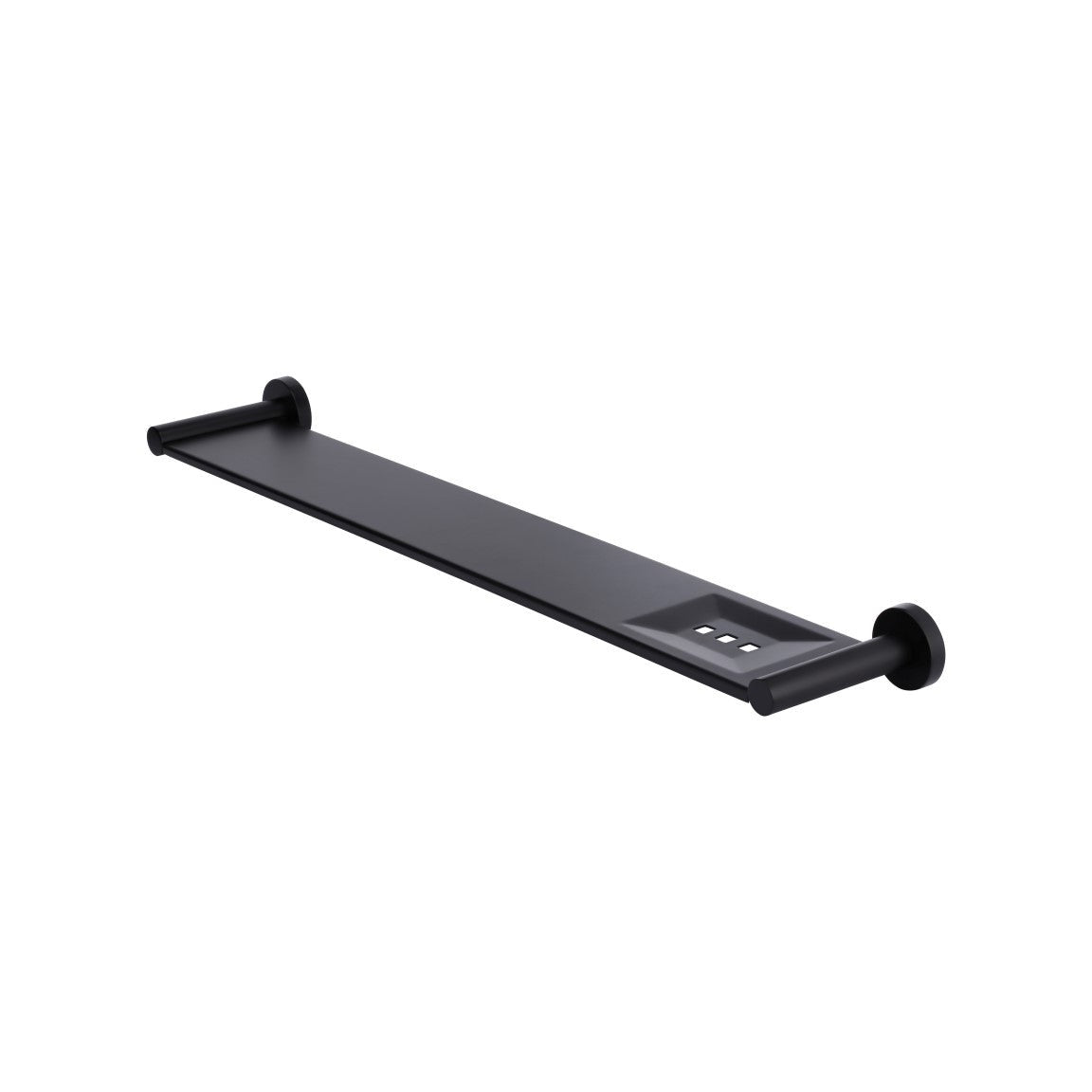 Round Bathroom Shelf - Matte Black