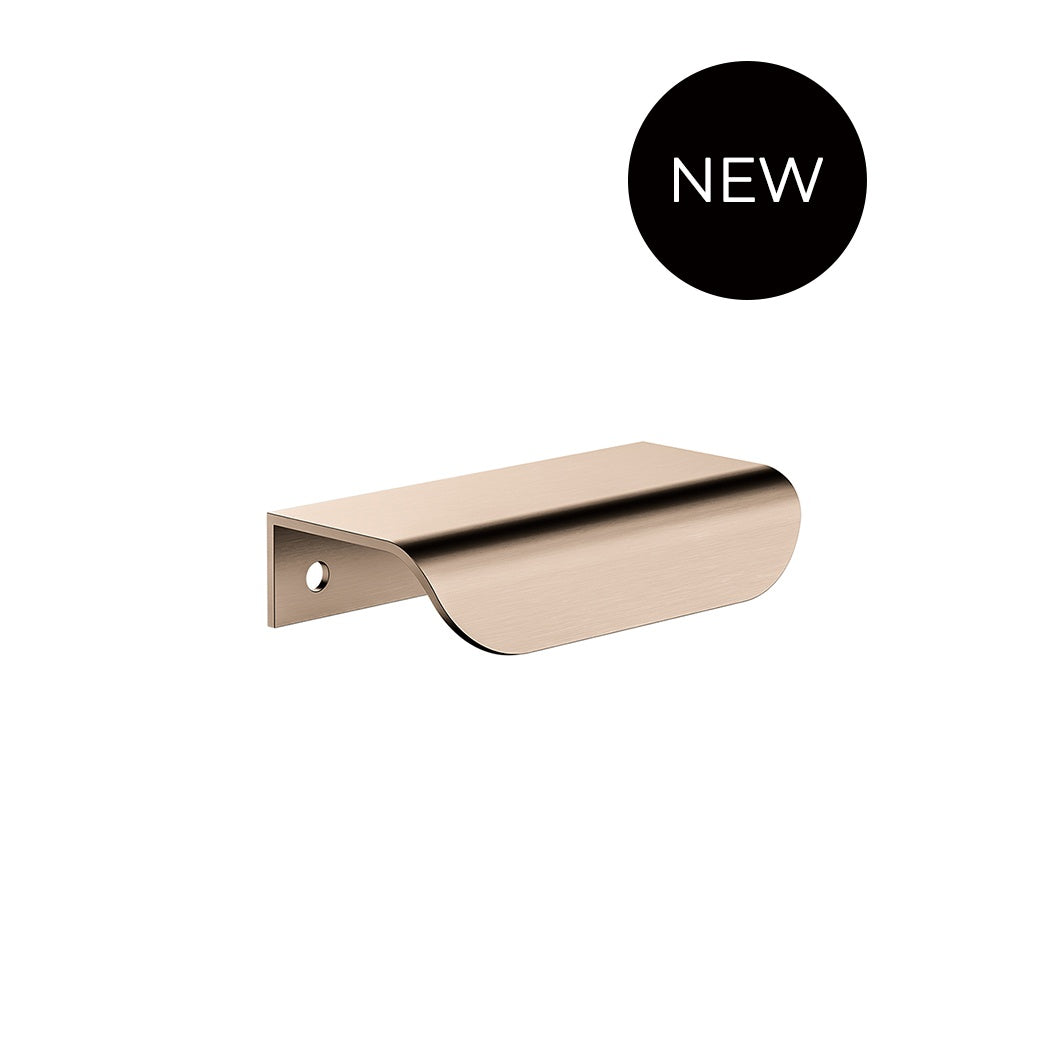 Oppen Edge-Pull 75mm Cabinet Handle - front view, bathroom accessory