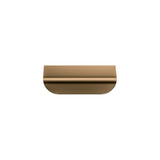 Oppen Edge-Pull 75mm Cabinet Handle in Tiger Bronze - front view
