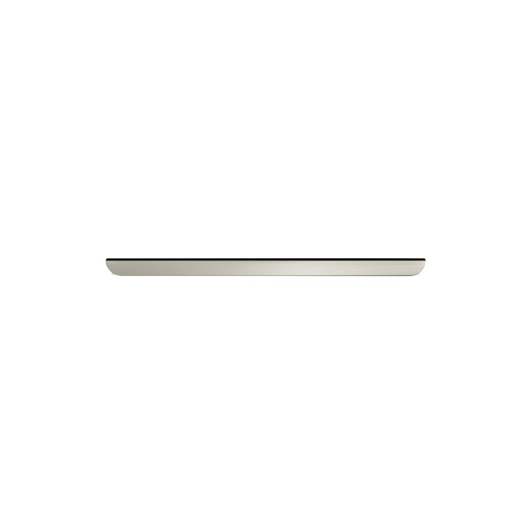 Oppen Edge-Pull 300mm Cabinet Handle in Brushed Nickel - side profile view