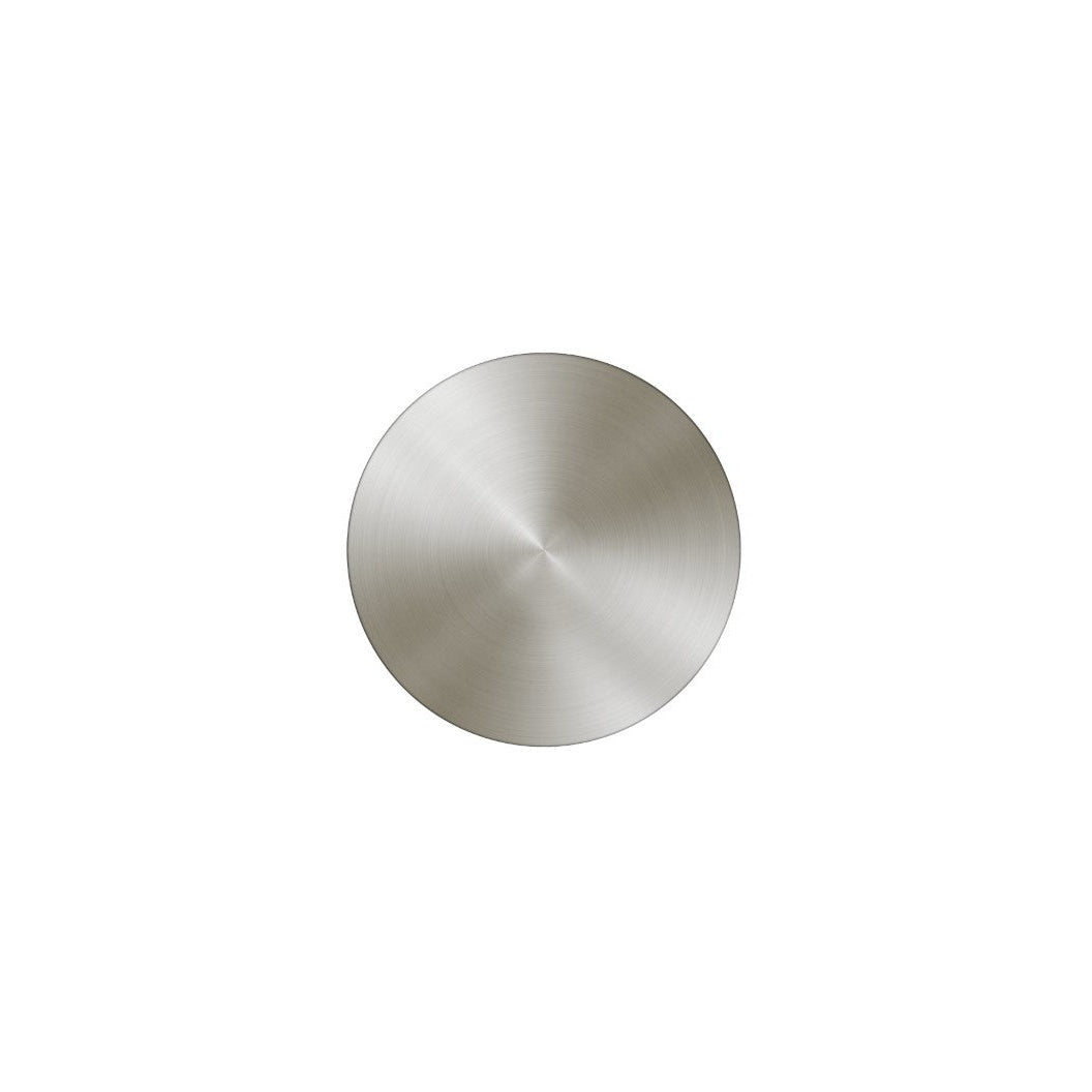 Oppen Knob Cabinet Handle (Brushed) in Brushed Nickel - close-up detail view