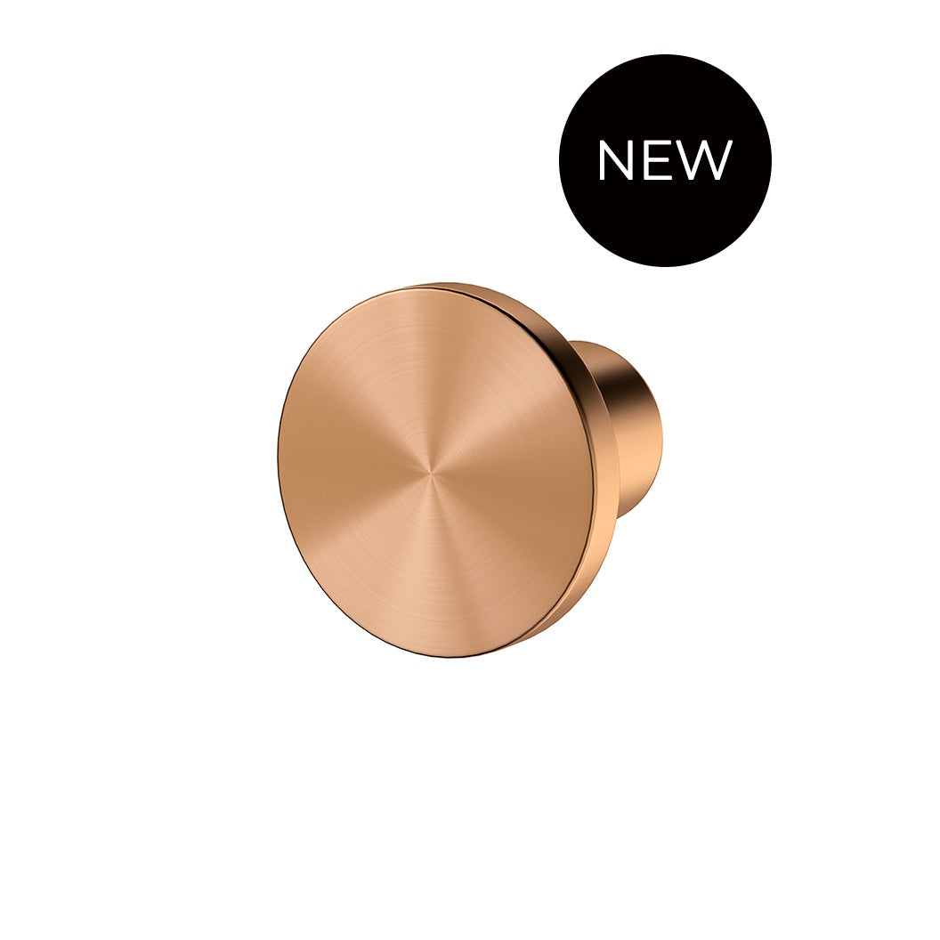 Oppen Knob Cabinet Handle (Brushed) in Tiger Bronze - finish and profile close-up
