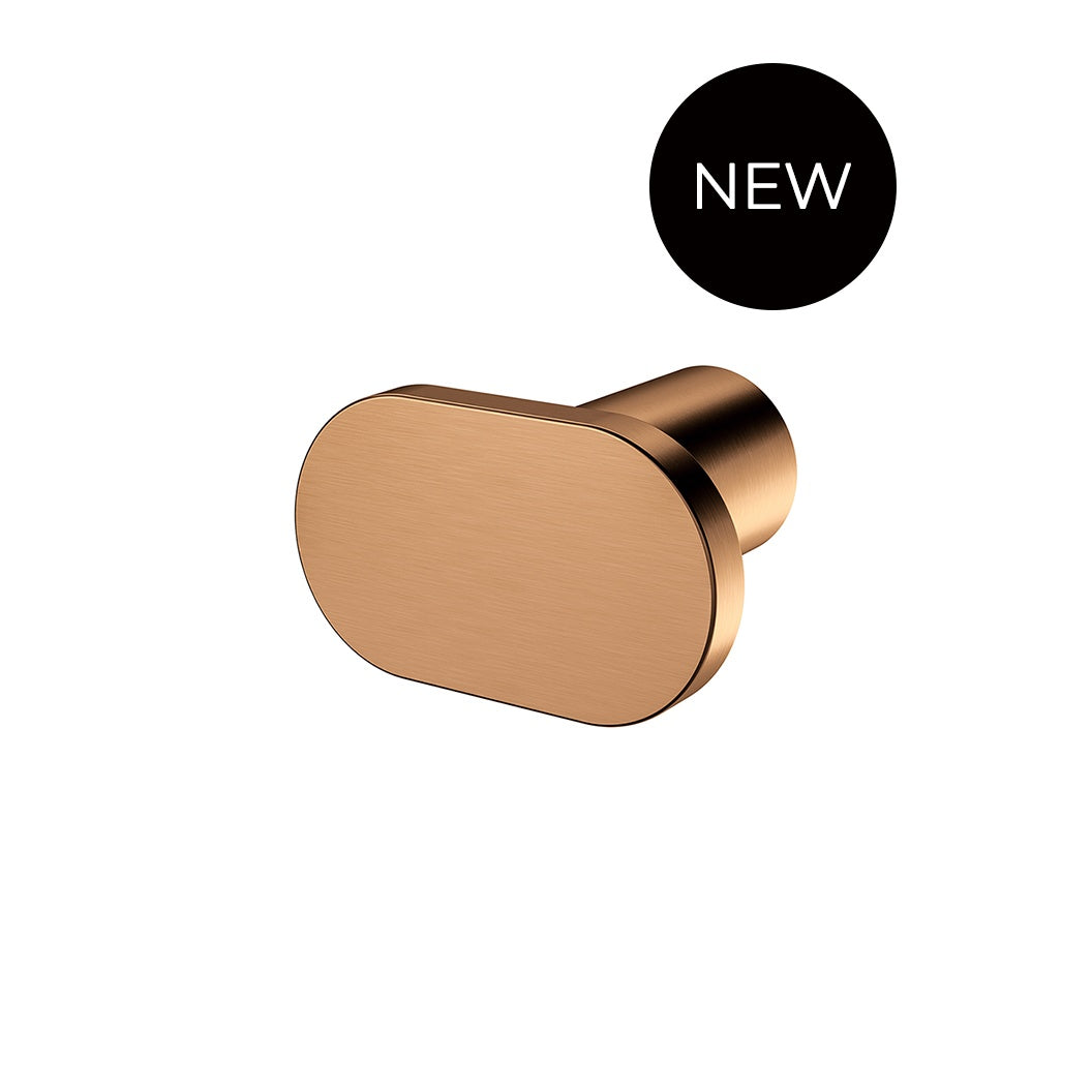 Oppen T-Pull Cabinet Handle in Tiger Bronze - finish and profile close-up
