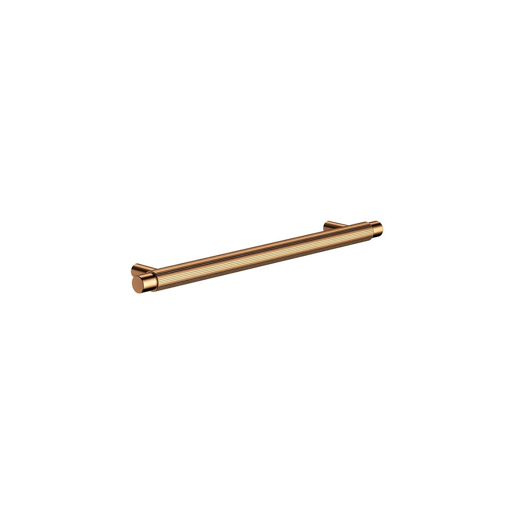 Oppen Round Pull 200mm Cabinet Handle (Linear) in Tiger Bronze - full product view