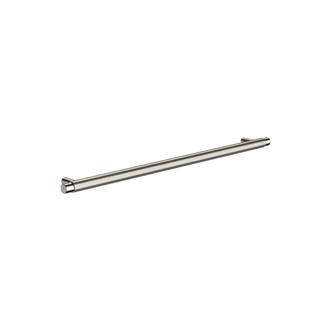 Oppen Round Pull 328mm Cabinet Handle (Linear) in Brushed Nickel - rear mounting detail