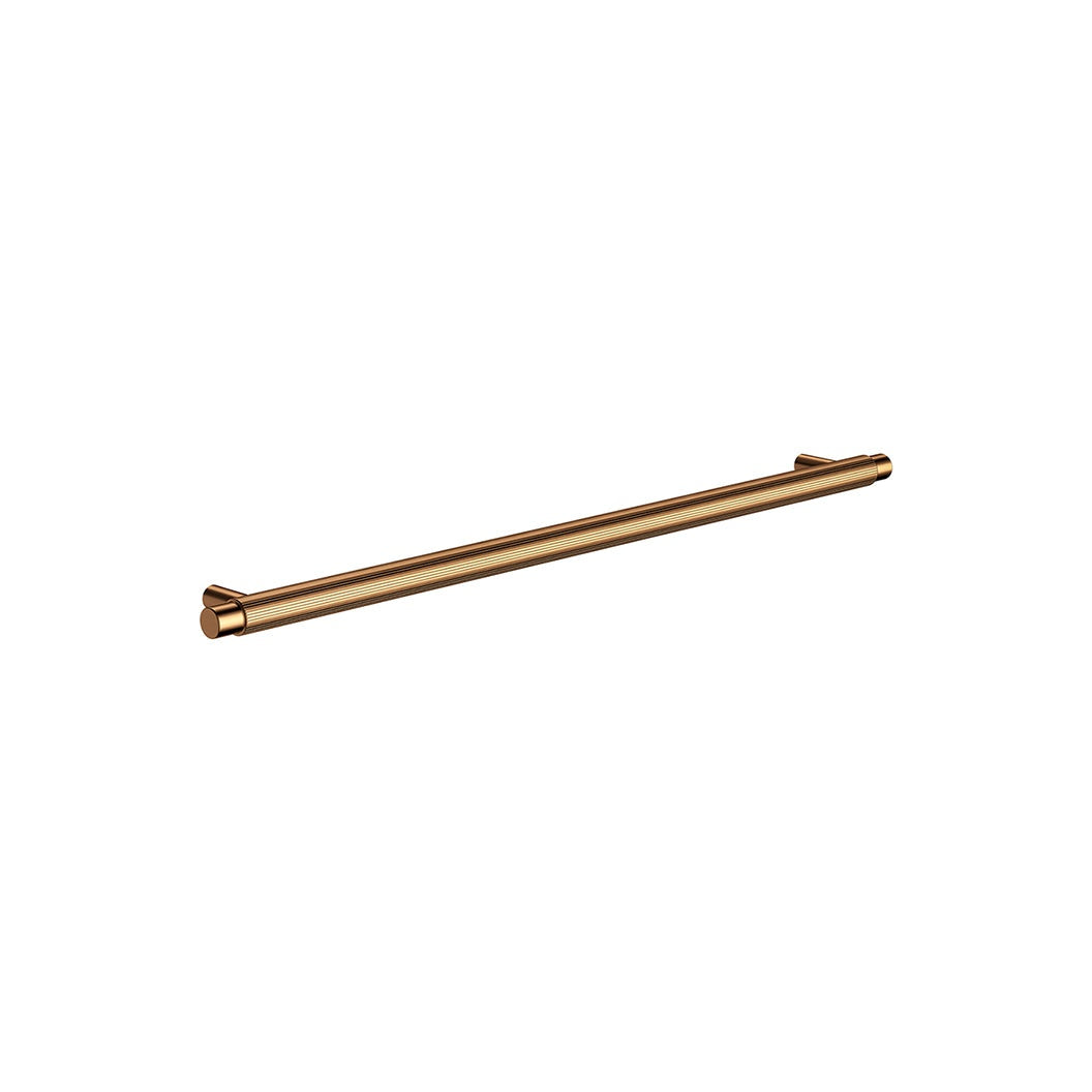 Oppen Round Pull 328mm Cabinet Handle (Linear) in Tiger Bronze - side profile view