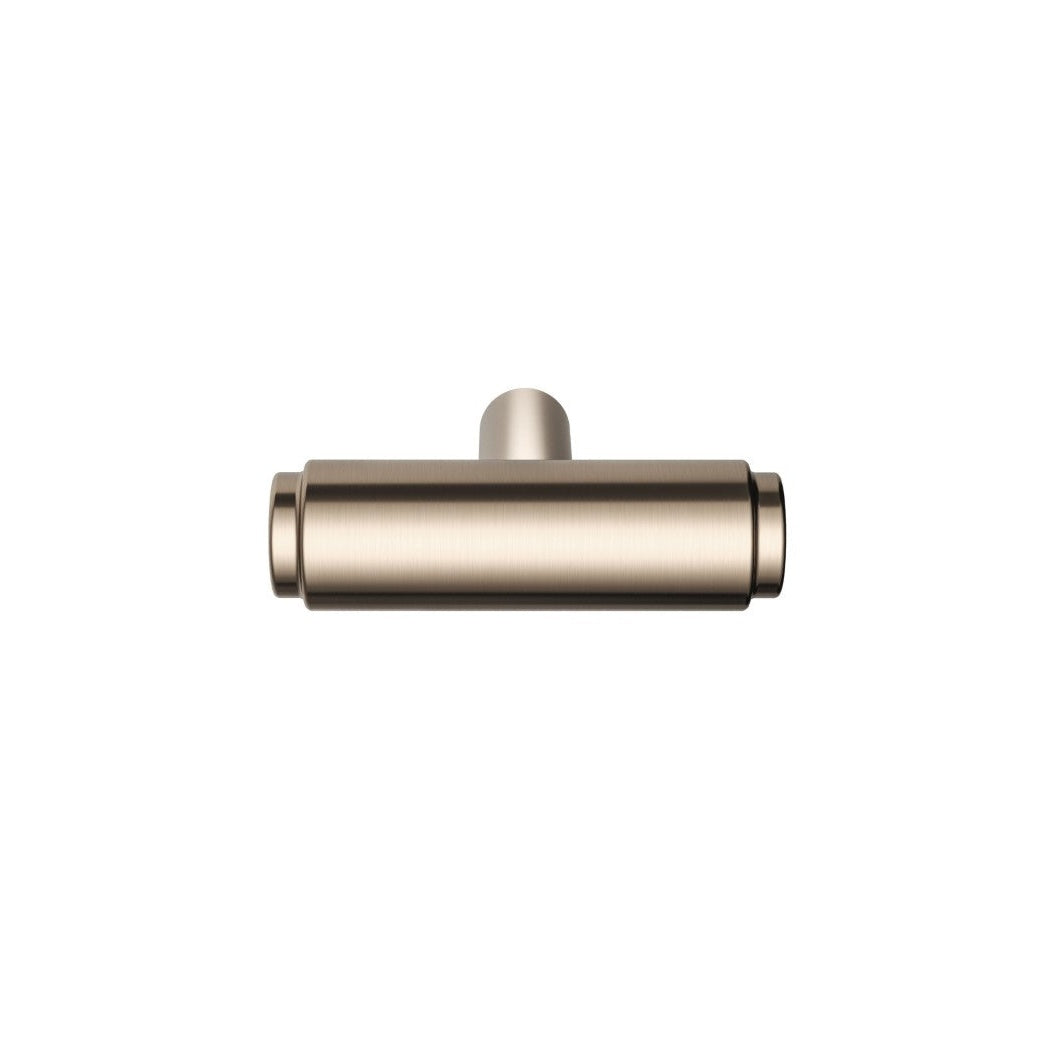 Oppen T-Pull Cabinet Handle (Brushed) - close-up detail view