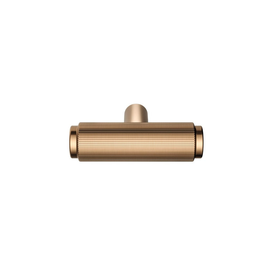 Oppen T-Pull Cabinet Handle (Linear) - Lustre Bronze