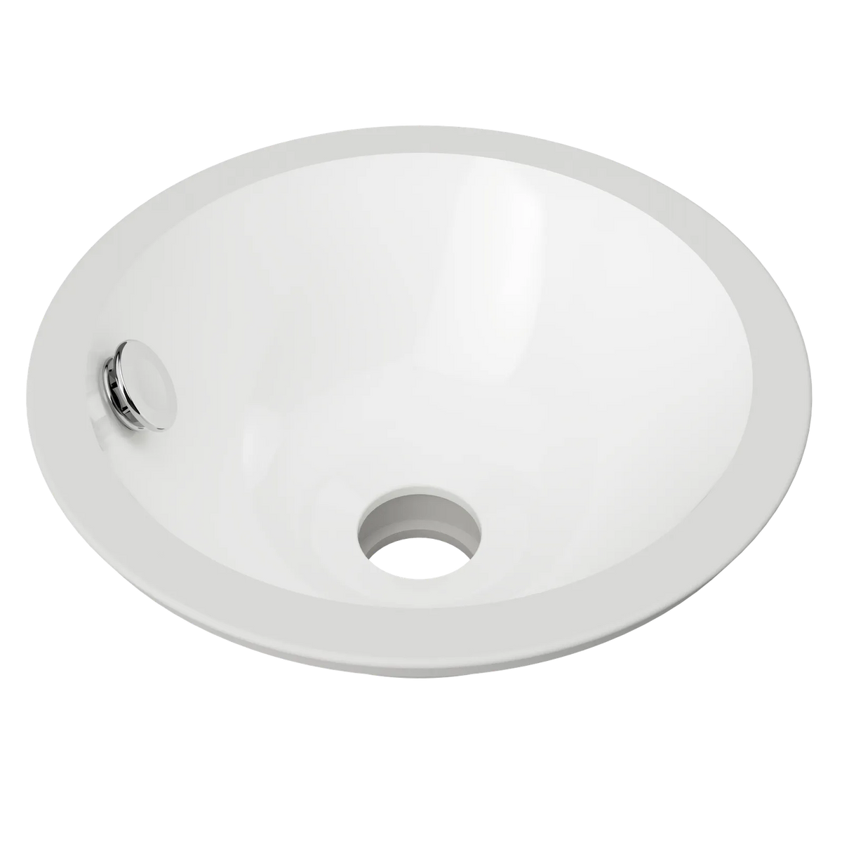Timberline Mini Round Undermount Basin 260mm Gloss White
