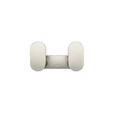 Curvae Double Robe Hook in Brushed Nickel - close-up detail view
