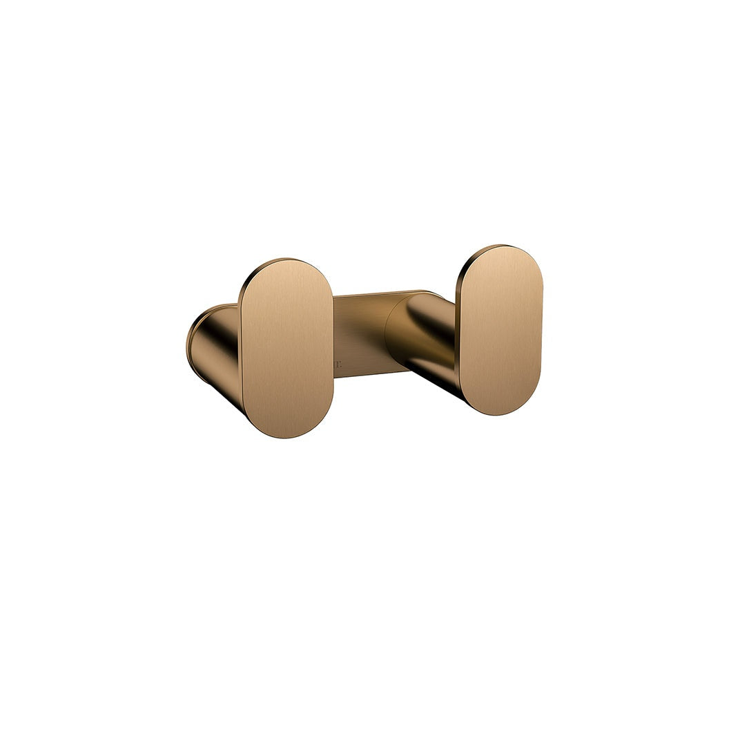 Curvae Double Robe Hook - Lustre Bronze