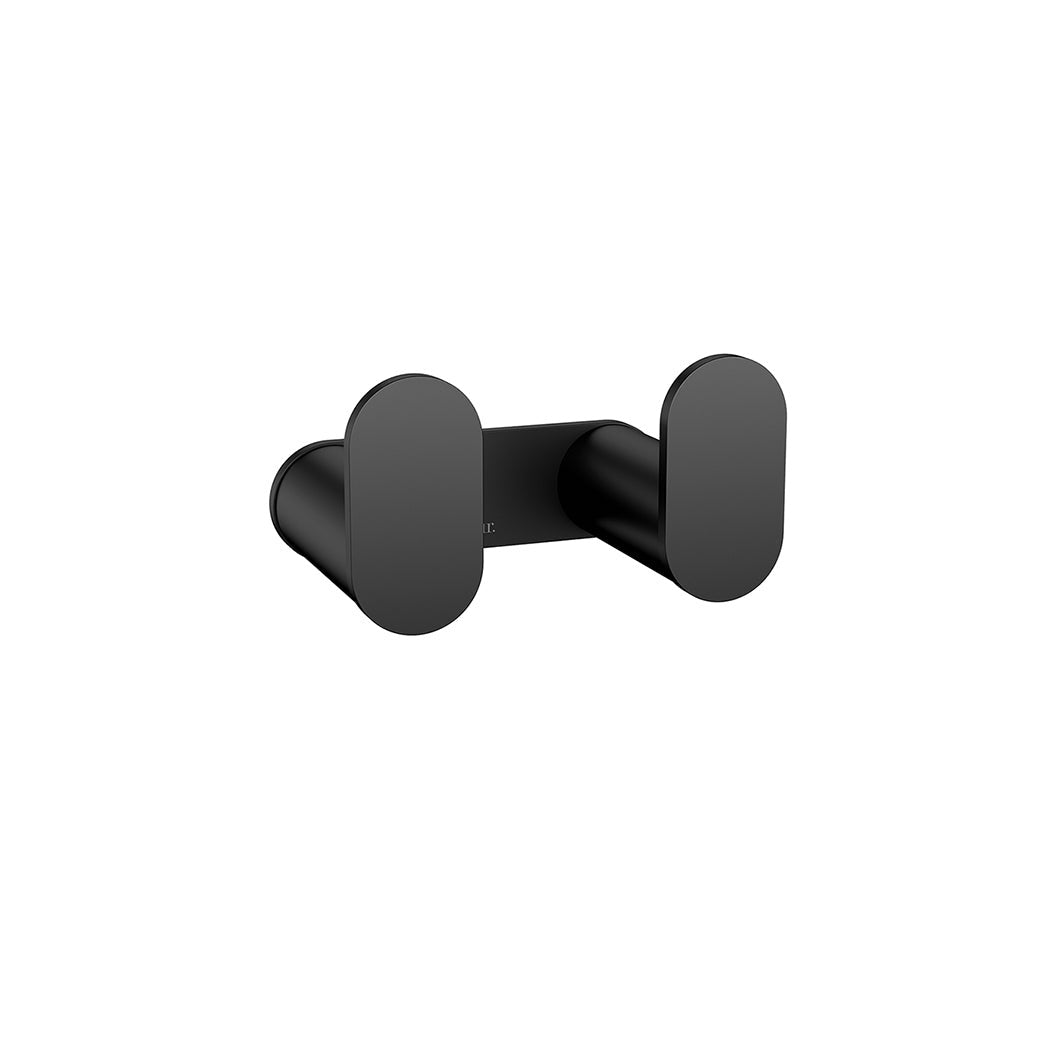 Curvae Double Robe Hook - side profile view, bathroom accessory