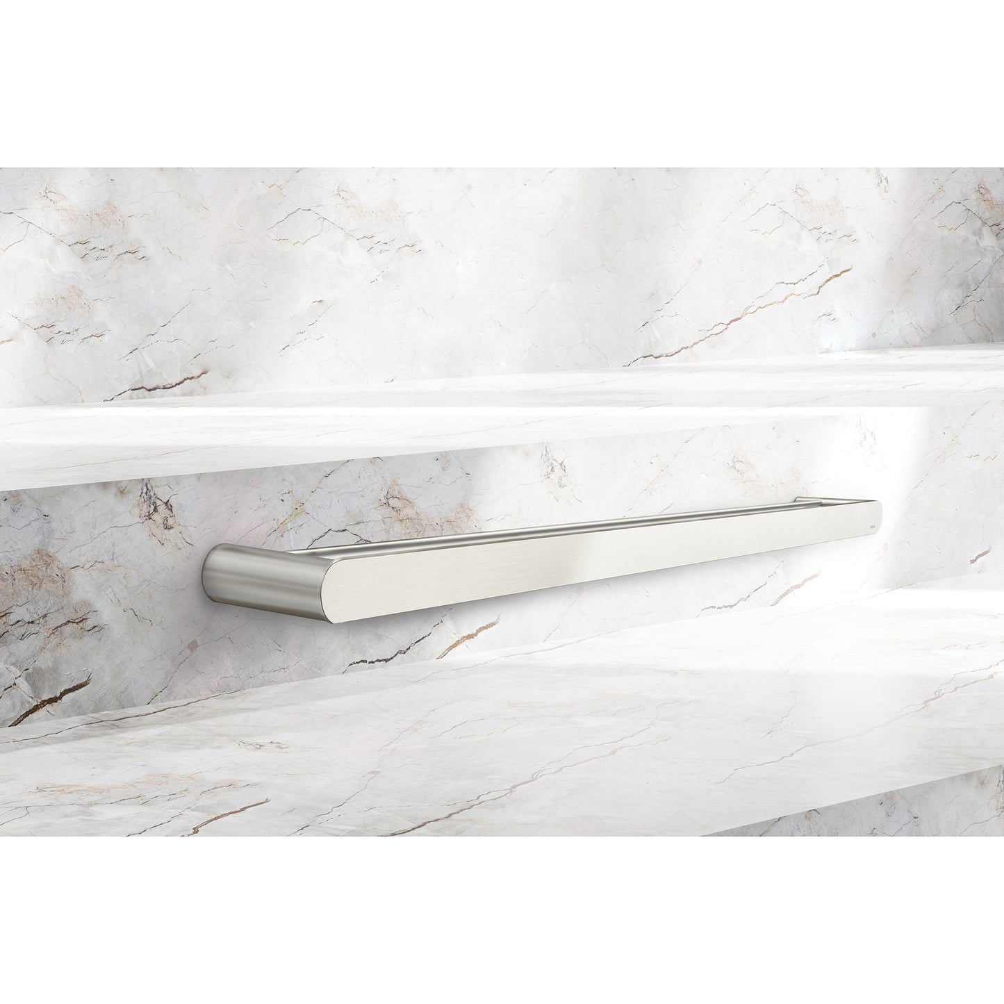Curvae Double Towel Rail 600mm - Brushed Nickel