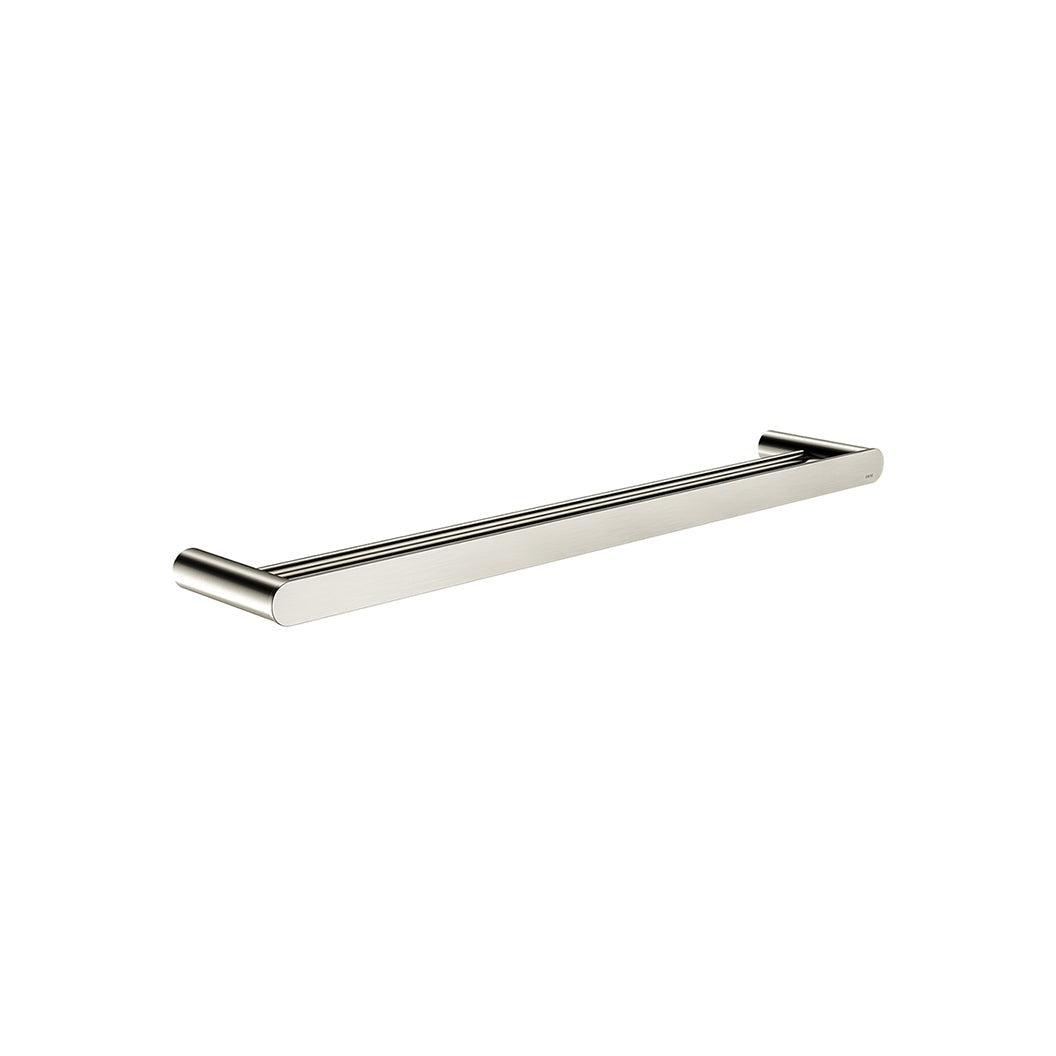 Curvae Double Towel Rail 600mm - Brushed Nickel