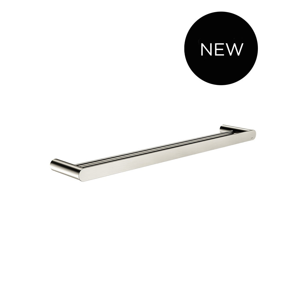 Curvae Double Towel Rail 600mm - Brushed Nickel