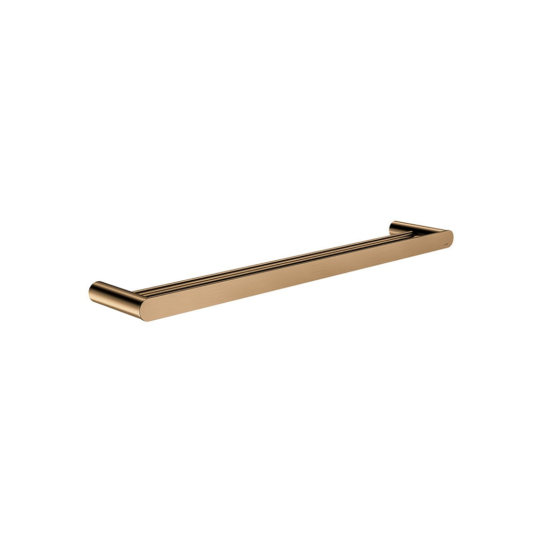 Curvae Double Towel Rail 600mm - Lustre Bronze