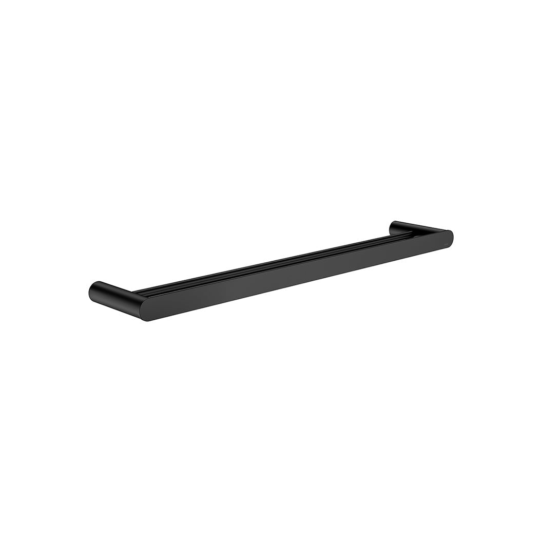 Curvae Double Towel Rail 600mm - Matte Black