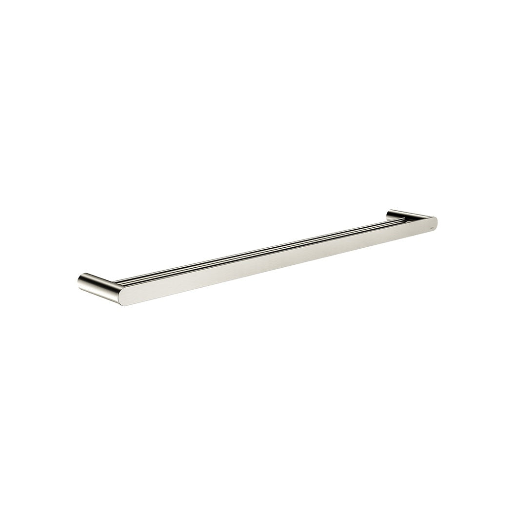 Curvae Double Towel Rail 800mm - Brushed Nickel