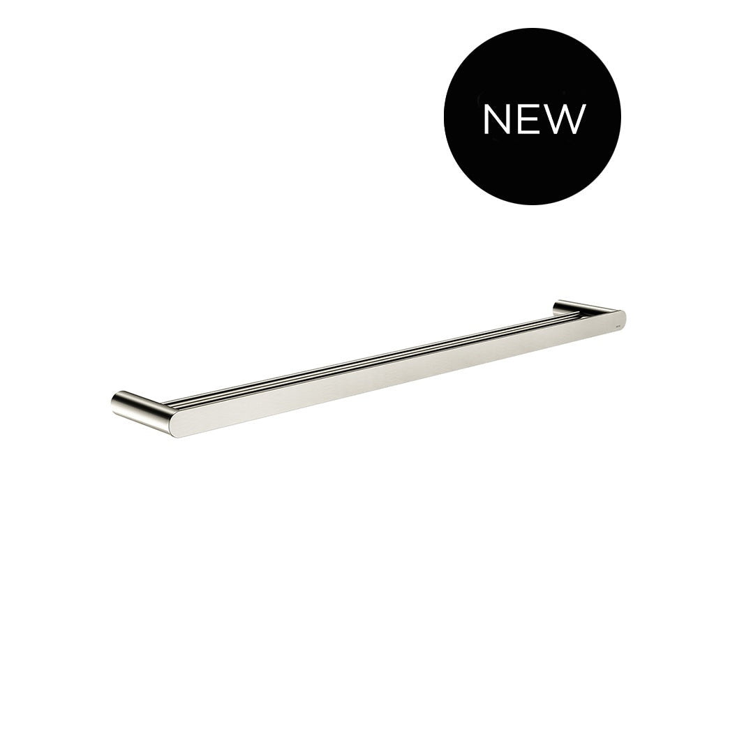 Curvae Double Towel Rail 800mm - Brushed Nickel