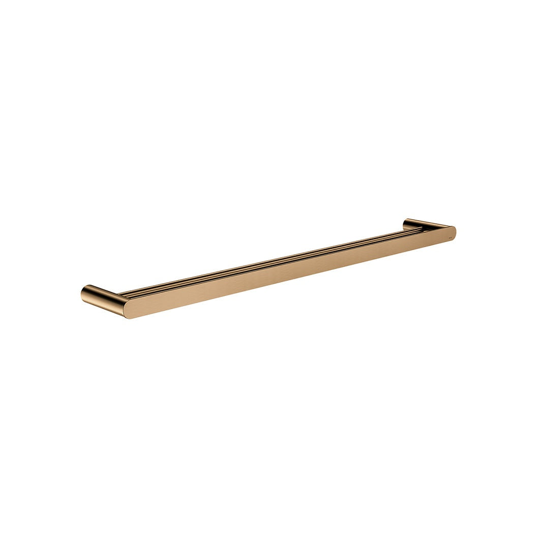 Curvae Double Towel Rail 800mm - Lustre Bronze