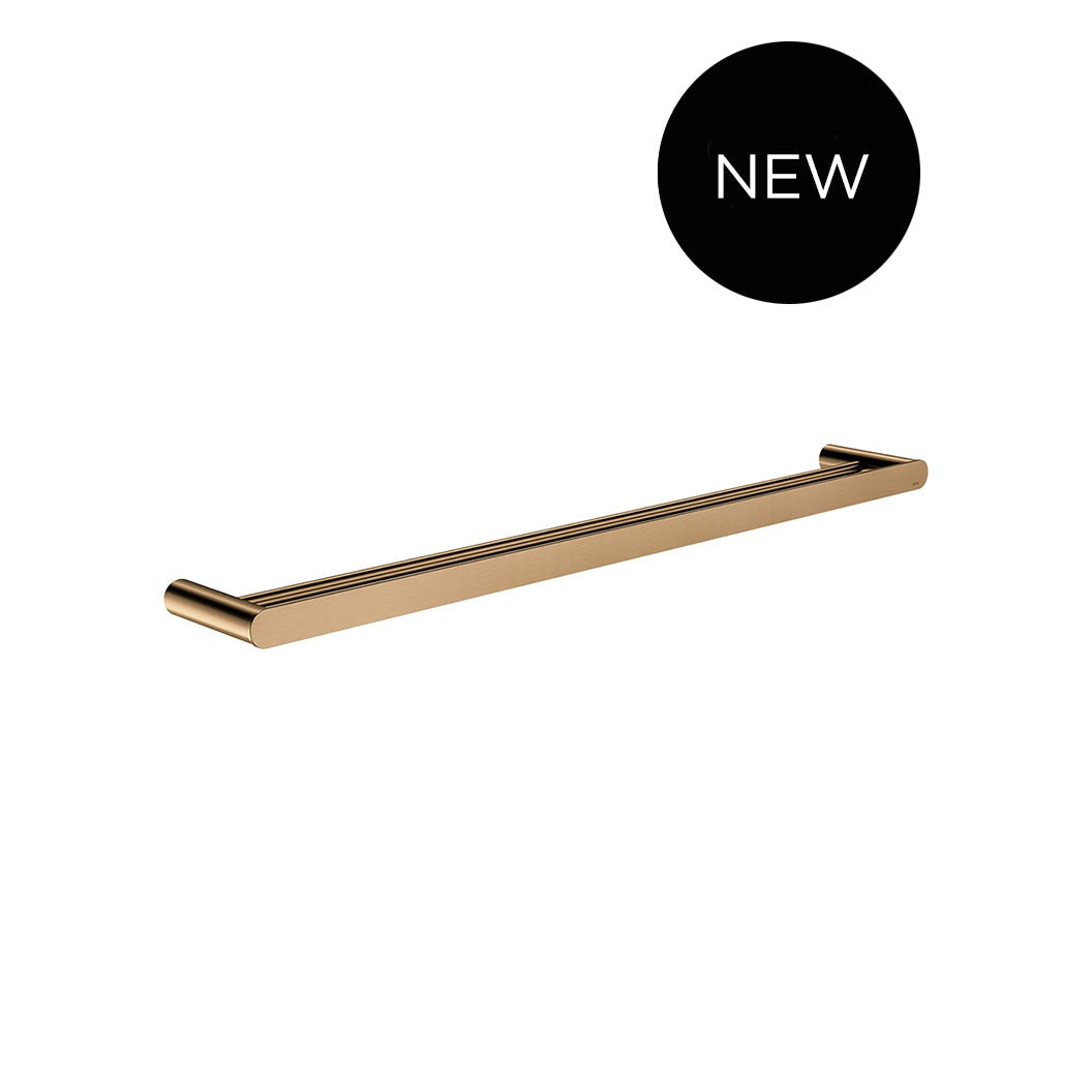 Curvae Double Towel Rail 800mm - Lustre Bronze