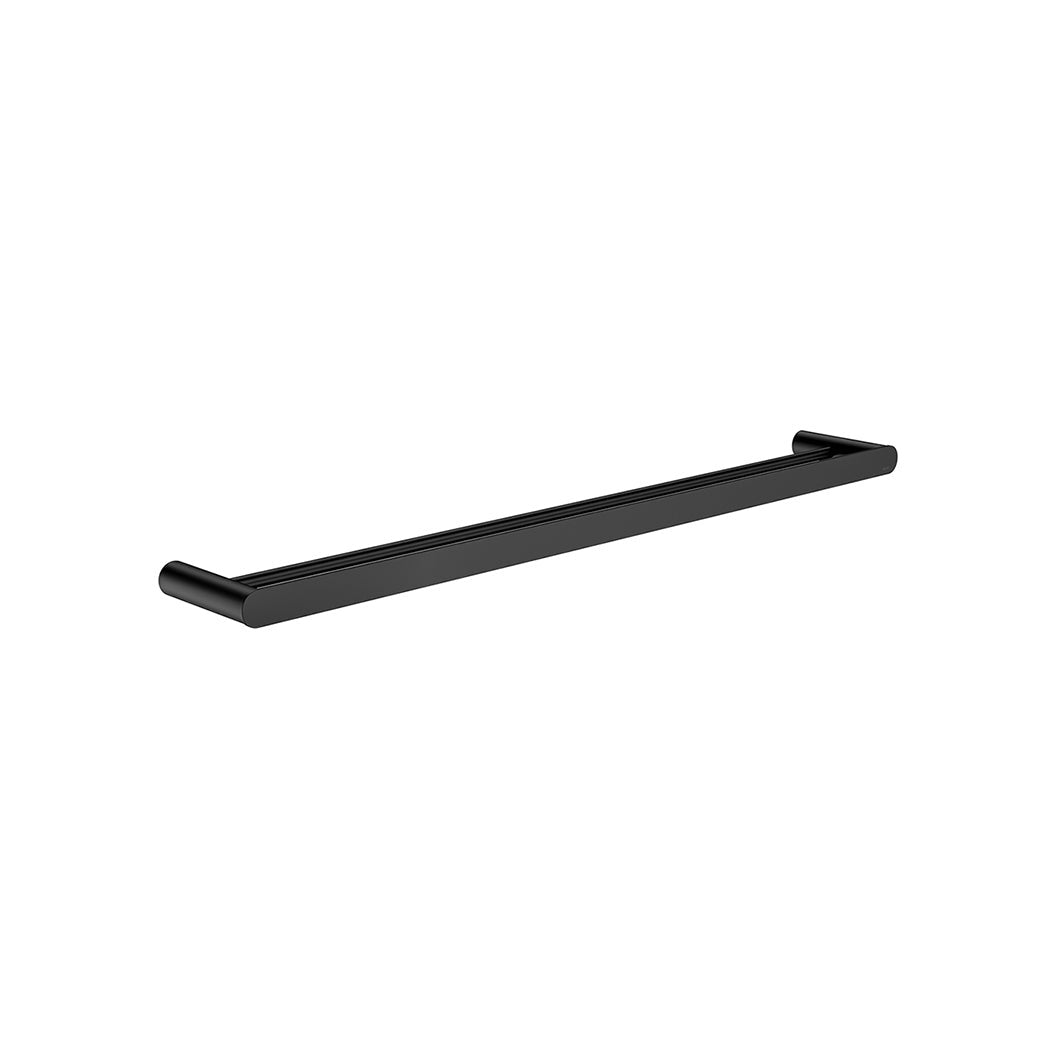 Curvae Double Towel Rail 800mm - Matte Black