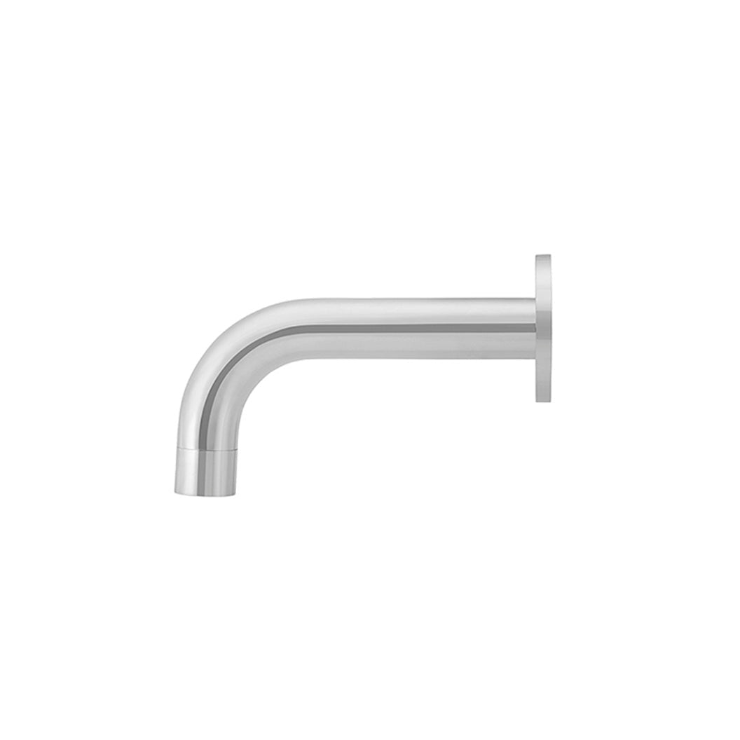 Universal Round Curved Spout 130mm - Polished Chrome