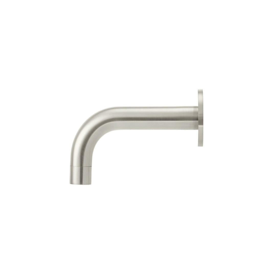 Universal Round Curved Spout 130mm - Brushed Nickel