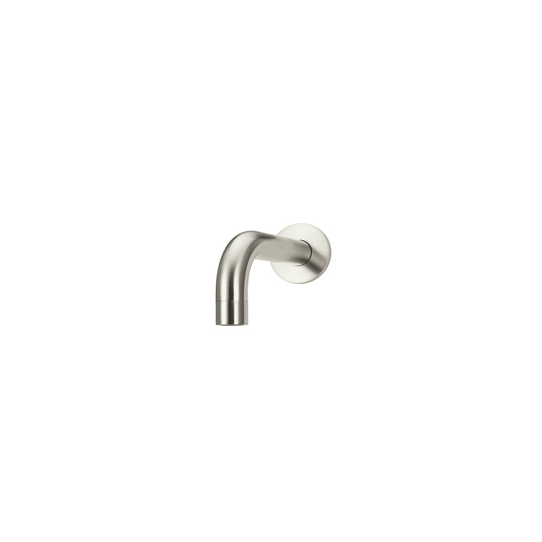 Universal Round Curved Spout 130mm - Brushed Nickel