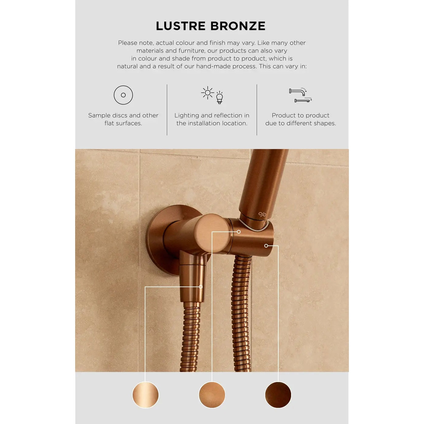 Universal Round Curved Spout 130mm - Lustre Bronze
